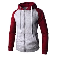 

Contrast Sleeve Blank High Quality Men Gym Hoodies Wholesale