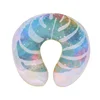 Green Leaves Custom Print 100% PP Cotton Travel Neck Pillow