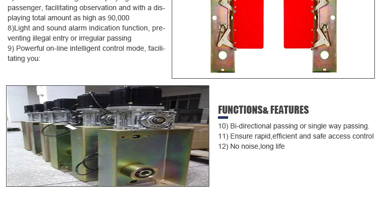 CHISUNG 304 Stainless Steel Mechanism Retractable Flap Barrier Gate