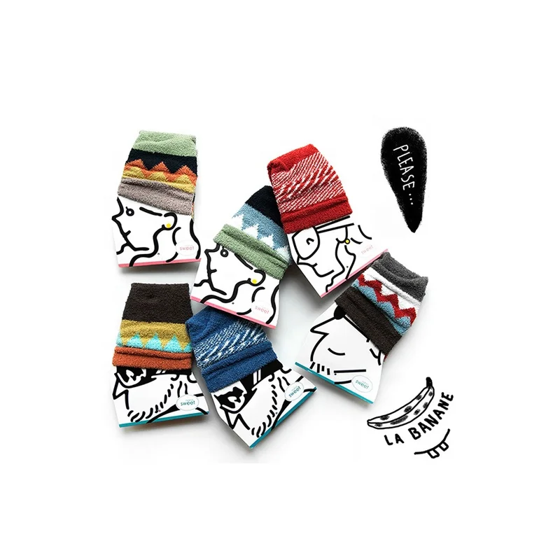 

Custom Autumn Winter Japan Style Fashion Interesting Lovers Couple Warm Socks