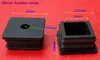 Square Rubber End Caps For Pipe Insertion / Rubber Cap For Square Furniture Pipe / Square Chair Cover Rubber Feet