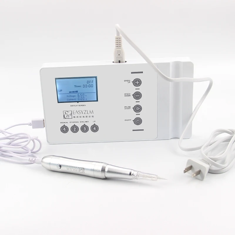 

Portable machine tattoo permanent eyebrow tattoo pen digital LCD screen eyebrow tattoo machine permanent makeup machine germany, White