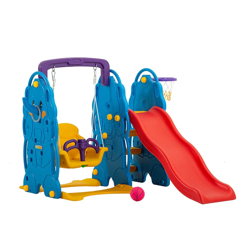 Kids family indoor combination playground slide and swing set toys for sale