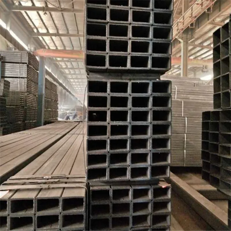 China supply Q195 low carbon black steel hot dip galvanized coating square tube/rectangular hollow tubular steel pipe