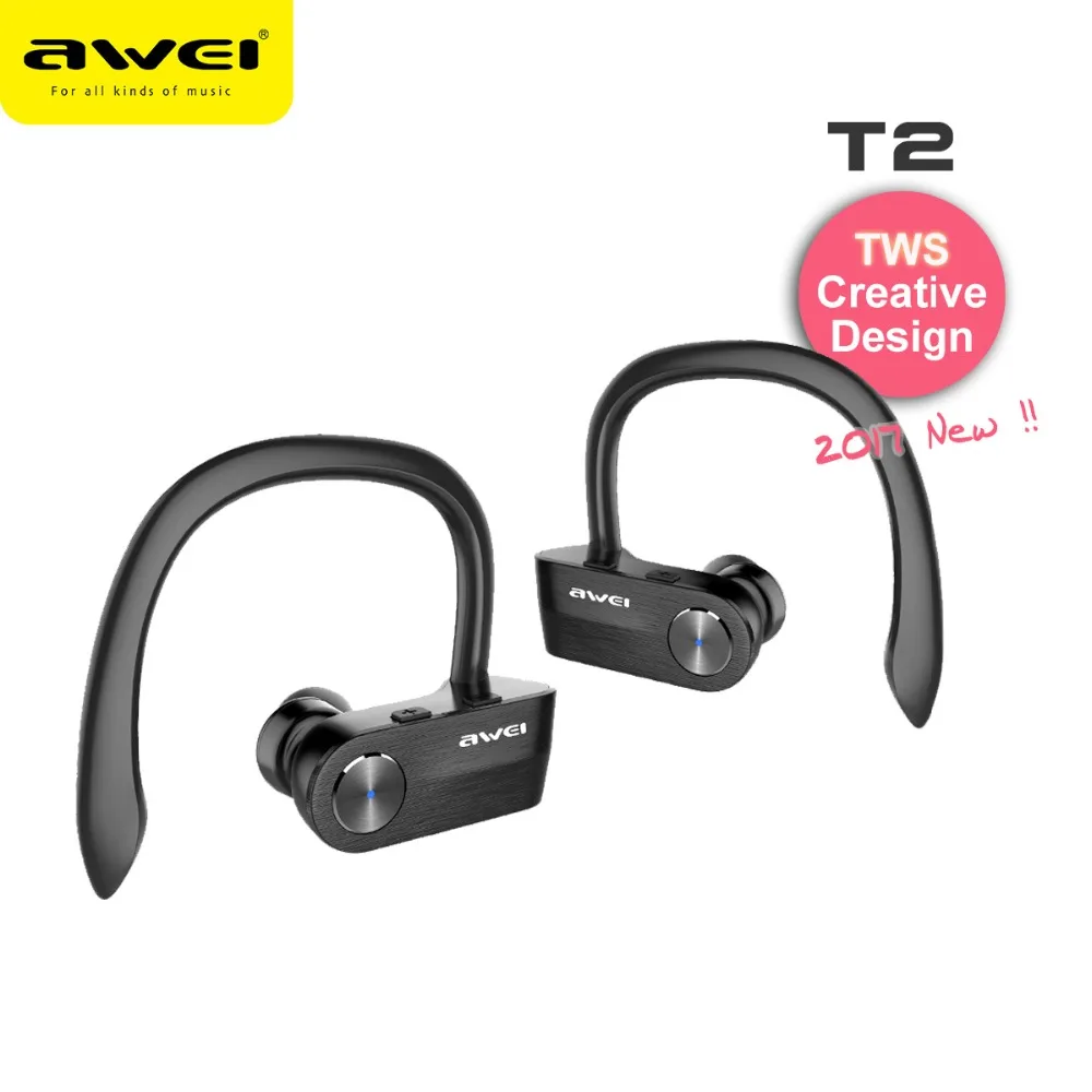 

New Products 2017 Innovative Product AWEI T2 TWS Stereo True Wireless Earbuds