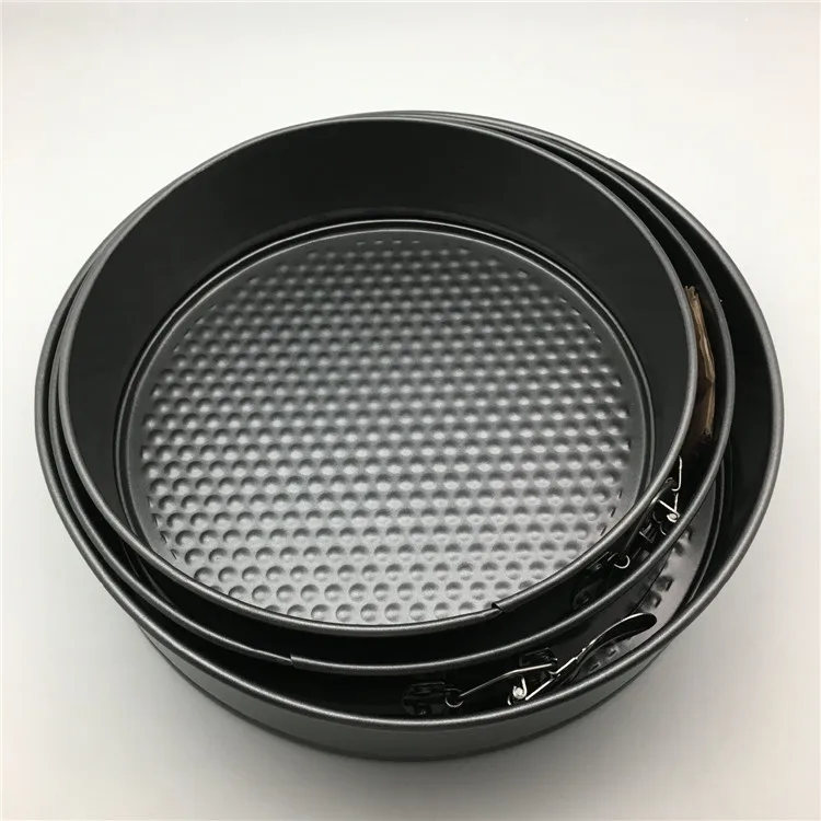 

3pcs hot sell kitchenware Non-Stick Round Springform cake Pan Set with cheap price, Black or grey