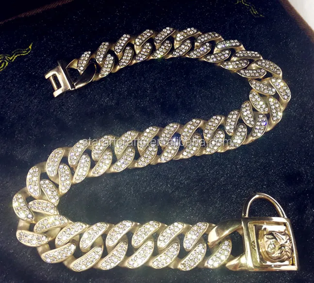 gold diamond dog collar