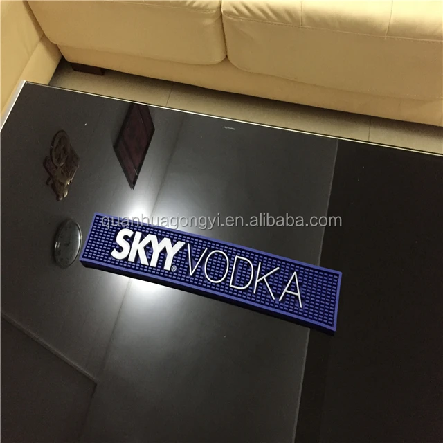 
OEM 3D Logo Soft PVC Custom PVC Bar Mat for Beer or Drink Promotion 