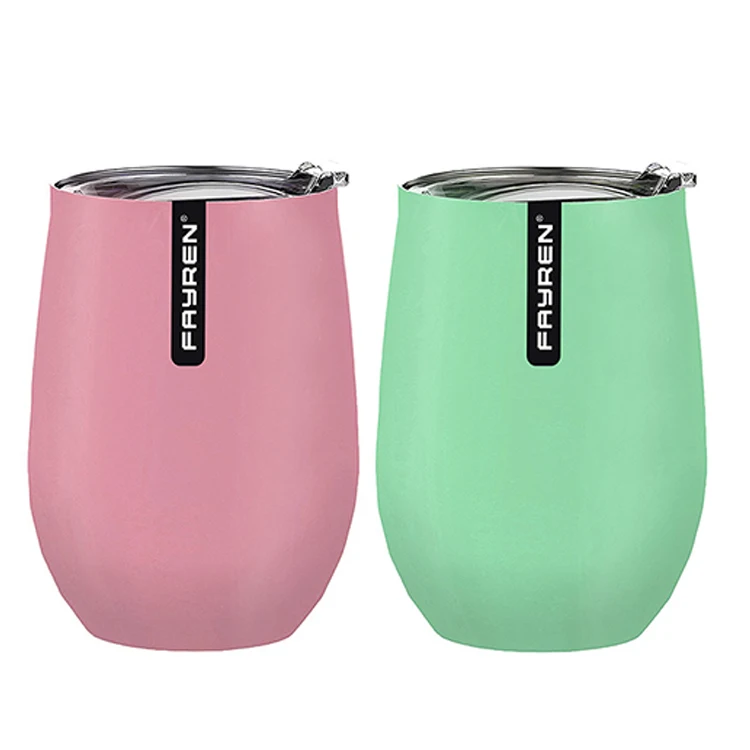 

Double wall stainless steel reusable metal thermos cup classic pint tumbler mug pink silicone coffee / beer mug with lid, Random paint color