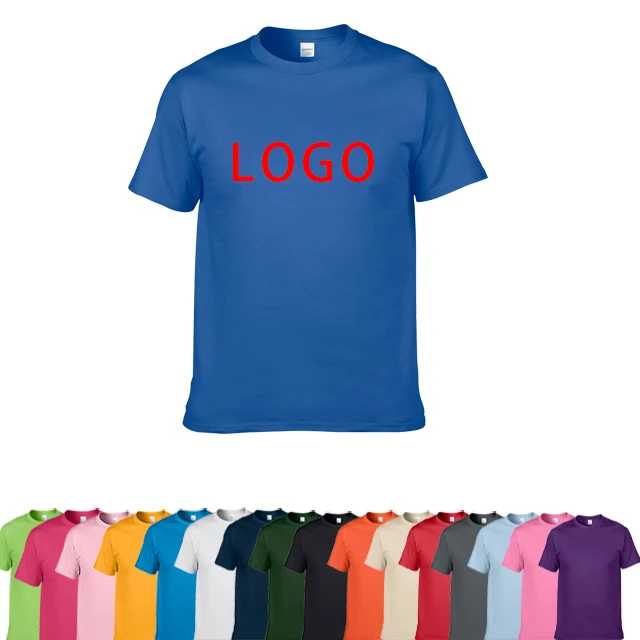 

High Quality 100% USA Import Cotton T Shirt Men Custom Printed Brand Logo T-Shirts, Customizable