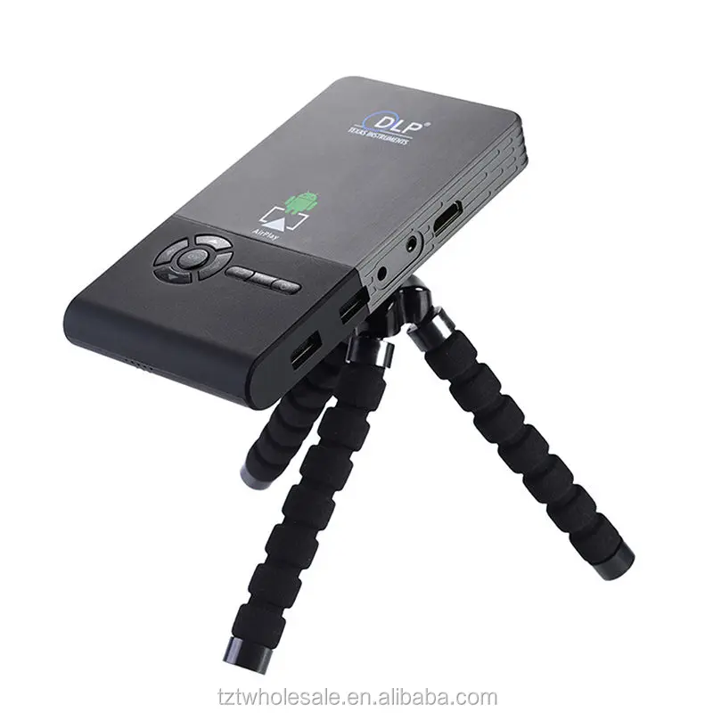 C2 Mini Portable Bluetooth DLP50 Home Theater Projector 1080P WIFI Android with HD