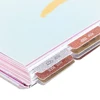 Subject spiral spring notebook with colored index tab divider