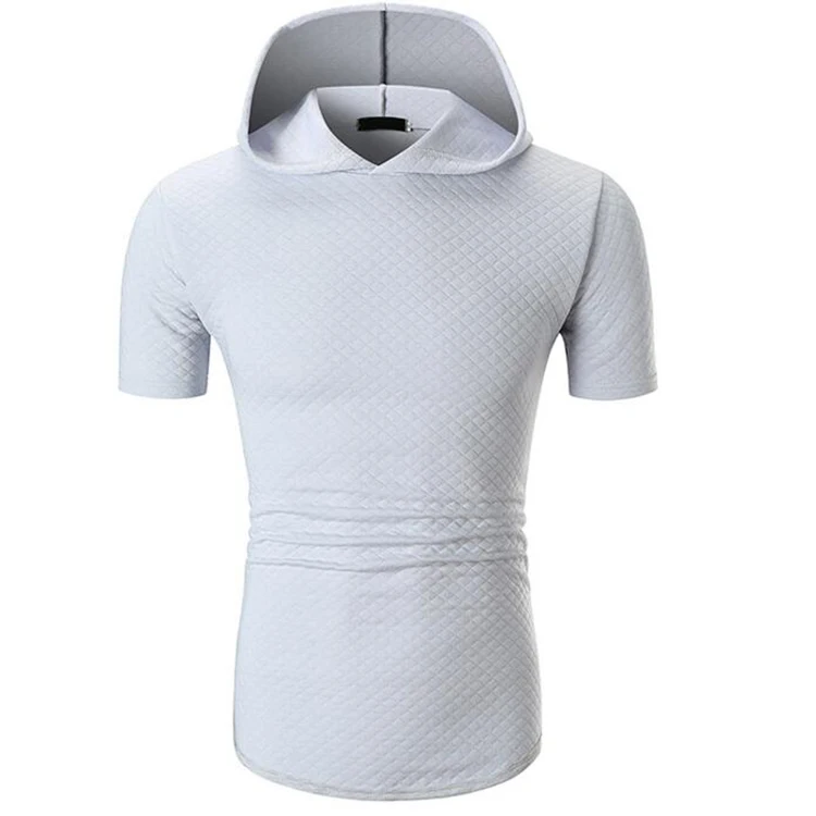 

Wholesale Cotton Blended Slim Fit Hood T-Shirt Men, White;blue;green