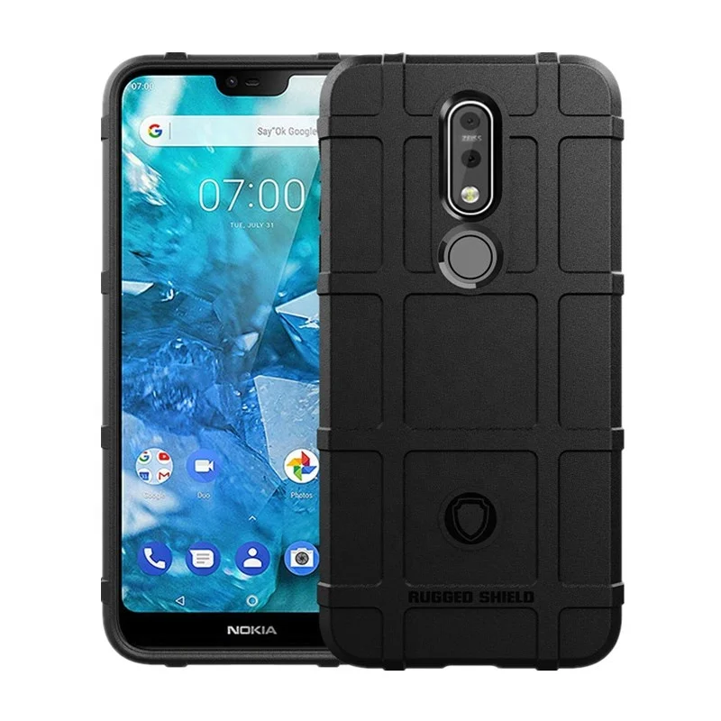 Amazon hot Selling soft TPU rubber plastic rugged shield military shockproof mobile phone housings for Nokia 7.1
