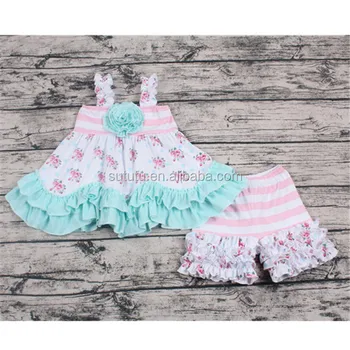 2018 Sue Lucky Baby Girls Clothes Icing Pants Summer 2pc