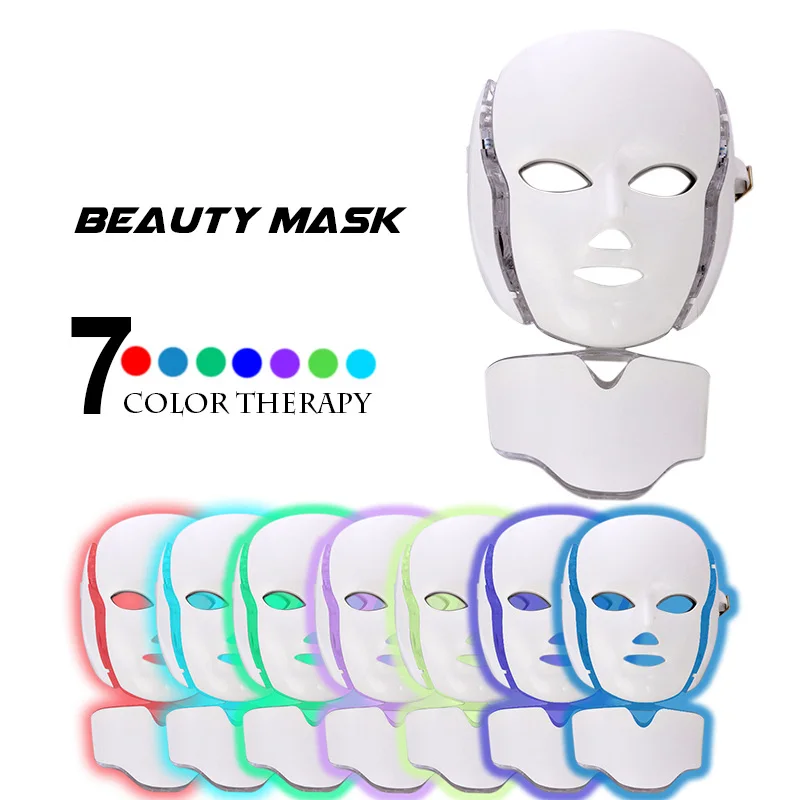 

LED Wrinkle Removal Electric Device PDT Photon Facial Mask Skin Rejuvenation Beauty Instrument, White