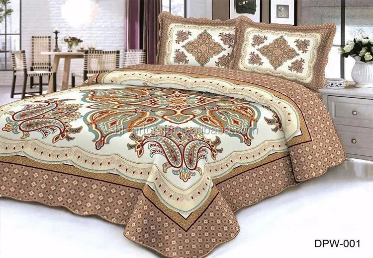 Made In China Pure Handmade Cotton Fabric Embroidery Bed Cover Designs