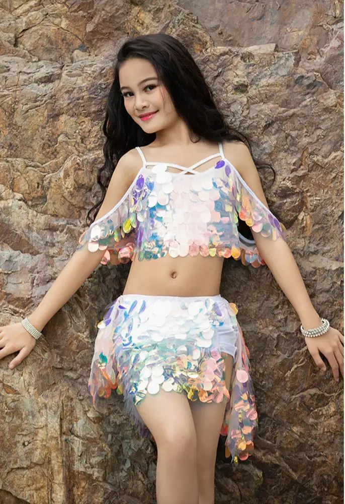 
RT339 Wuchieal New Design Belly Dance Sequin Costume for Kids 