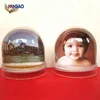 OEM photo holder water snow ball glass snow globes plastic water ball