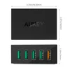 AUKEY 5 Ports USB Charger Mobile Phone Charging Station With QC 3.0 Tech US/EU/UK Plug For Galaxy NOTE 7 LG Nexus 6, iPhone 7