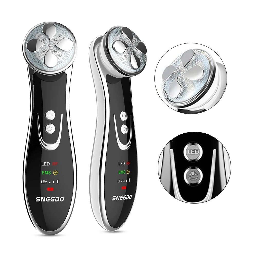 

OEM best LED light therapy EMS ultrasonic radio frequency Mesoporation rf skin tightening machine for home use, N/a