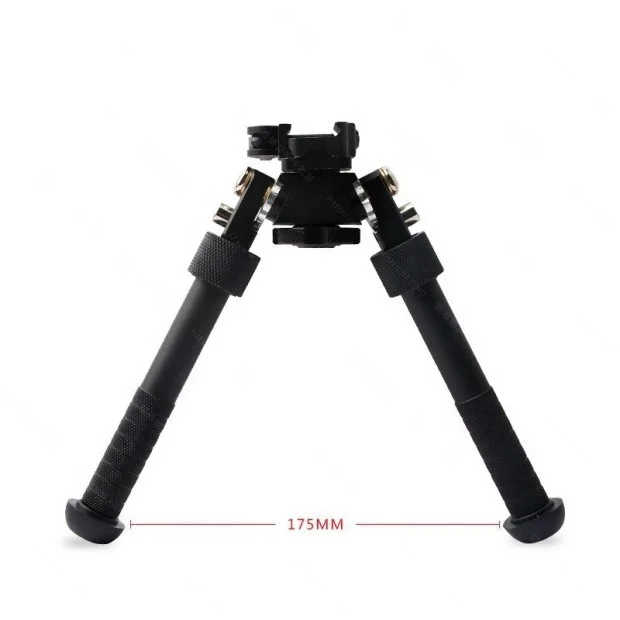 

HY 6 inch hunting tripod Camera General Tactical Toy Rifle Accessories 360 Degree Rota Tripod for Hunting, Black