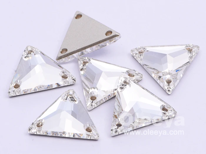 Top K9 Quality New Crystal AB Diamond Lemon Shape Flat Back Glass Strass Crystals Sew on Rhinestone Fan Woman Brooch for Gifts