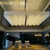 Customized modern luxury decorative crystal small hanging led crystal ballroom hotel ceiling lamp