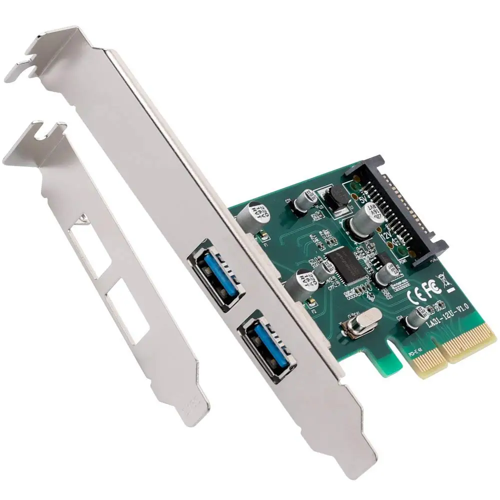 multi channel pcie usb 3 card with 19 or 20 pin connector
