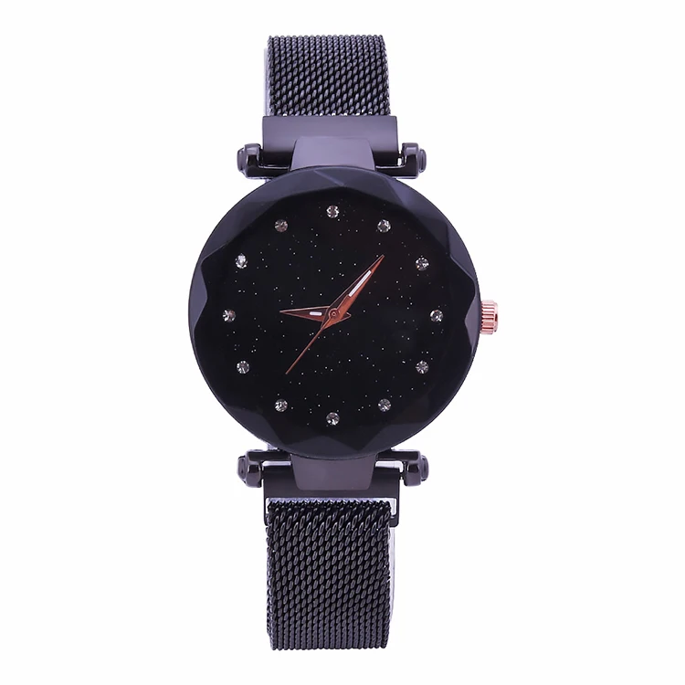 

2019 Women Romantic Starry Sky Wrist Watch Leather Rhinestone Quartz Watch (KKWT82056), As the picture