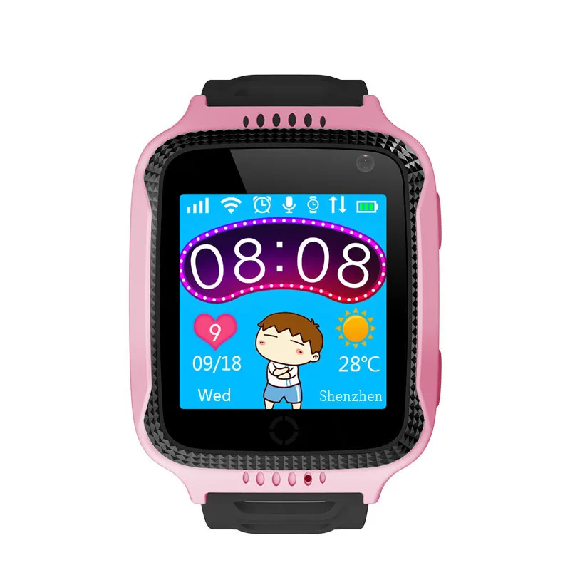 
Mini cellphone sos call kids android gps tracking smart bracelet watch with camera and light 