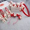 Fancy hair accessories sets ribbon bow hair clip for girls