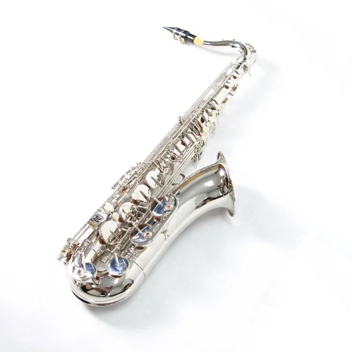 

Bb Brass Saxo Tenor Wholesale full stock tenor saxophone good quality nickel plated tenor sax with high grade case, N/a