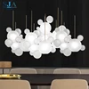 High quality milk colour glass ball modern White Bubbles Decorative Glass Hanging Pendant Light