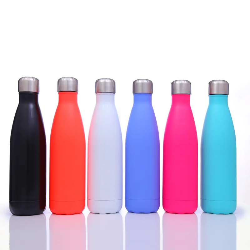 

2019 Amazon ready to ship 500ml Stainless Steel Double Wall Vacuum Bottle Thermal Insulation Cola Water Bottle matt finished, Matte surface;white;black;red;yellow;blue;pink;orange;teal