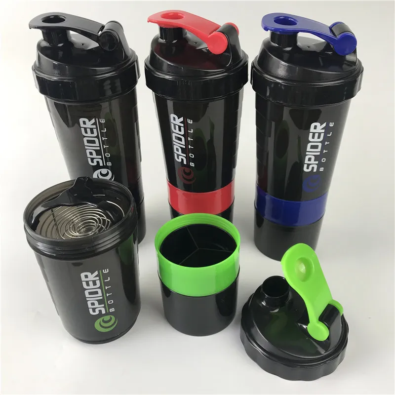 

plastic water bottles with custome logo protein shaker bottle with pill box shakers protein shaker drinking bottle bpa free