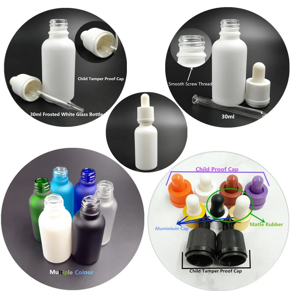 Download Wholesale Glass Bottle 30ml White Frosted Glass Dropper ...