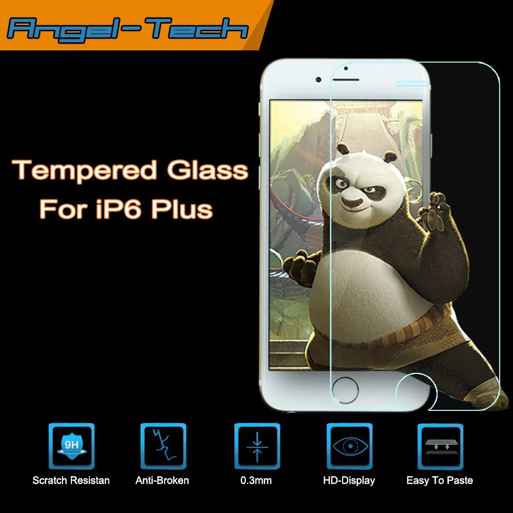 

Free shipping tempered glass screen protector for iPhone 6 plus