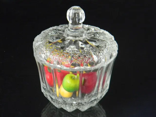 糖碗空的糖果玻璃罐小透明玻璃糖果罐与玻璃盖