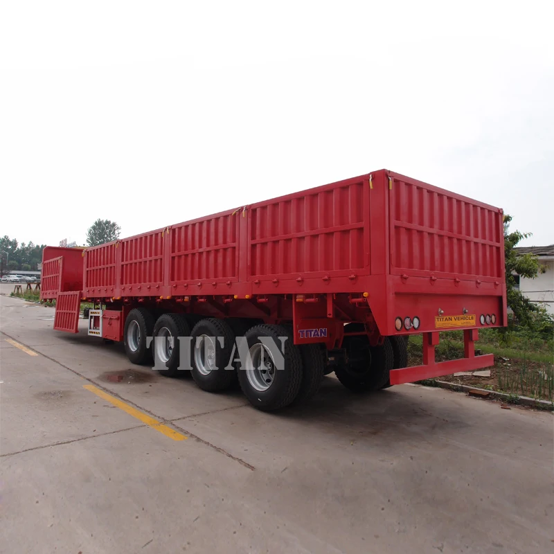 4 轴半挂车与侧壁侧壁拖车拖车带侧壁