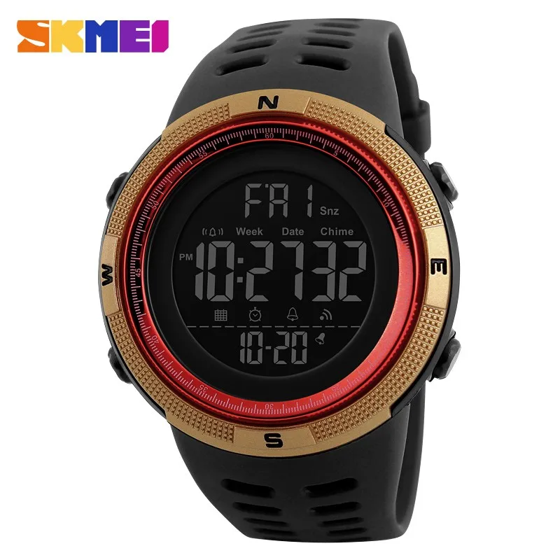 

SKMEI Famous Luxury Brand Mens Sport Watches Chrono Countdown Men Waterproof Digital Watch military Clock Fashion Relojes Hombre