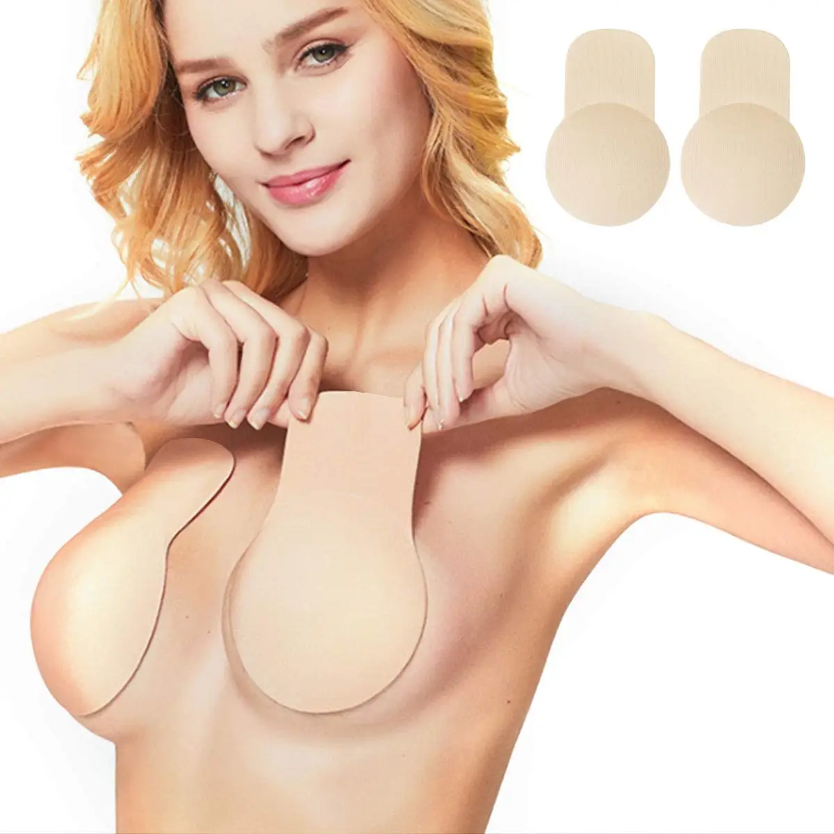 

Invisible Self Adhesive Silicone Breast Lift Up Bra Quickly Enhance Large Breasts Soft Comfortable bra
