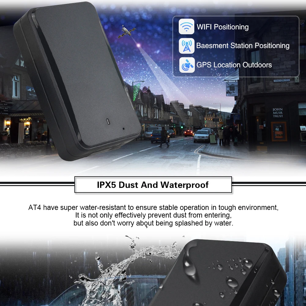 At4 Gps/gsm/gprs Car Vehicle Gps Tracker For Container Car Gps Lbs Wifi