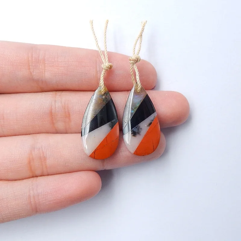 

Beadwork Precise Cut Drop Earring for Women Jewelry Price Opal Stone Cutting 25x12x4mm 3.6g, Natural