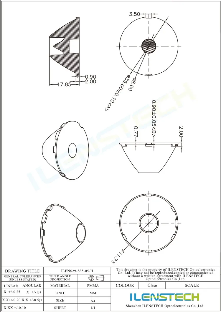 Custom narrow beam led lens 5 degrees for led light led lens 5050