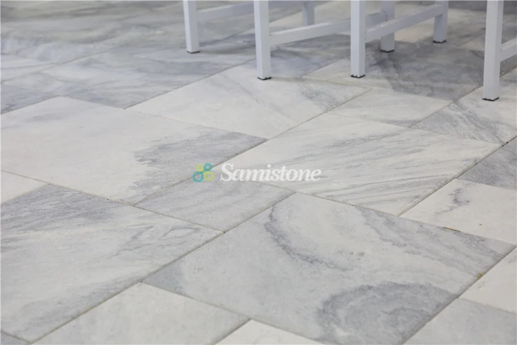 Samistone Sandblasted Rain Clouds Marble Pool Coping Tiles
