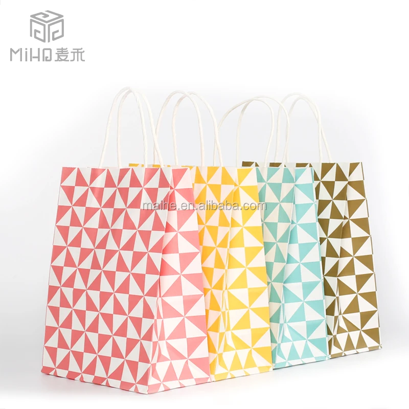 Hot Geometry Triangle Stocked White Paper Gift Bags Buy Paper Gift Bags,Gift Bags,White Paper