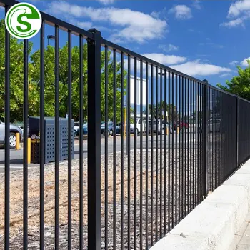 Flat Top Metal Tubular Fencing,Square Top Steel Tubular Fence,Rod Top ...