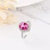 Best Seller Wholesale Classic Pictures Engagement Rings adjustable zircon natural pink topaz ring jewelry