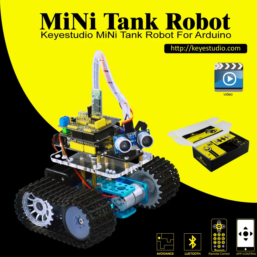 mini tank robot keyestudio